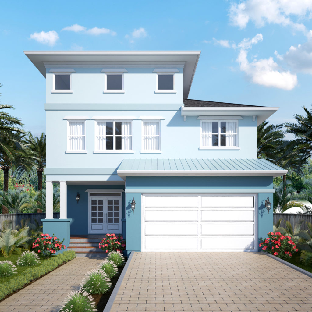 South Tampa Home Builders Seabreeze Front Render